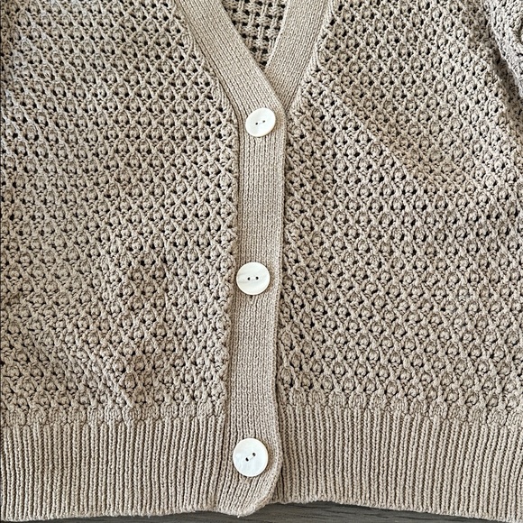 Madewell loose knot cardi in khaki size small - Picture 2 of 7